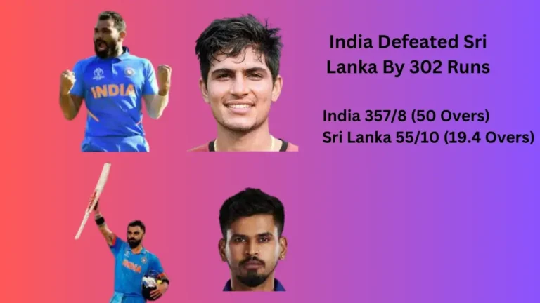 India vs Sri lanka world cup 2023