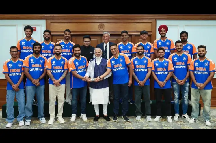 Team India with Modi