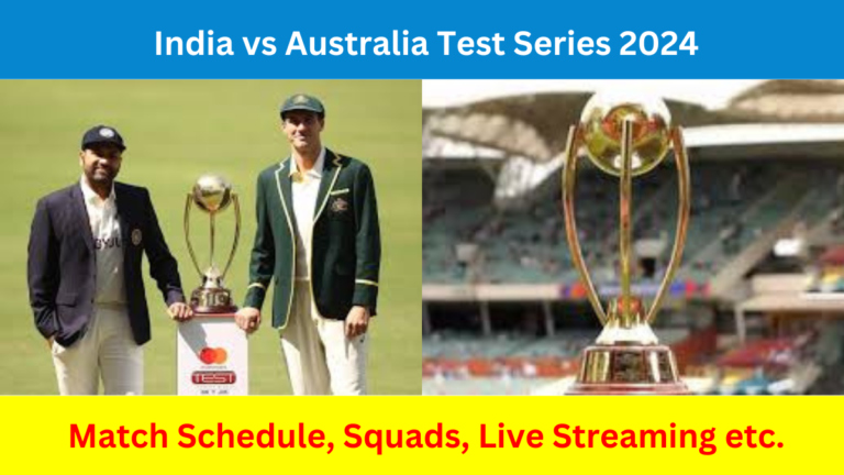 India vs Australia Test Series 2024