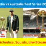 India vs Australia Test Series 2024