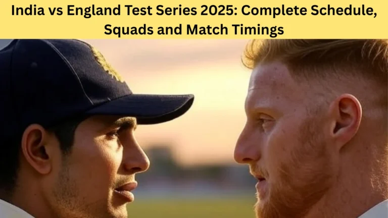 India vs England Test Series 2025
